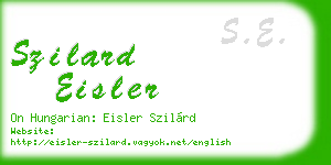 szilard eisler business card
